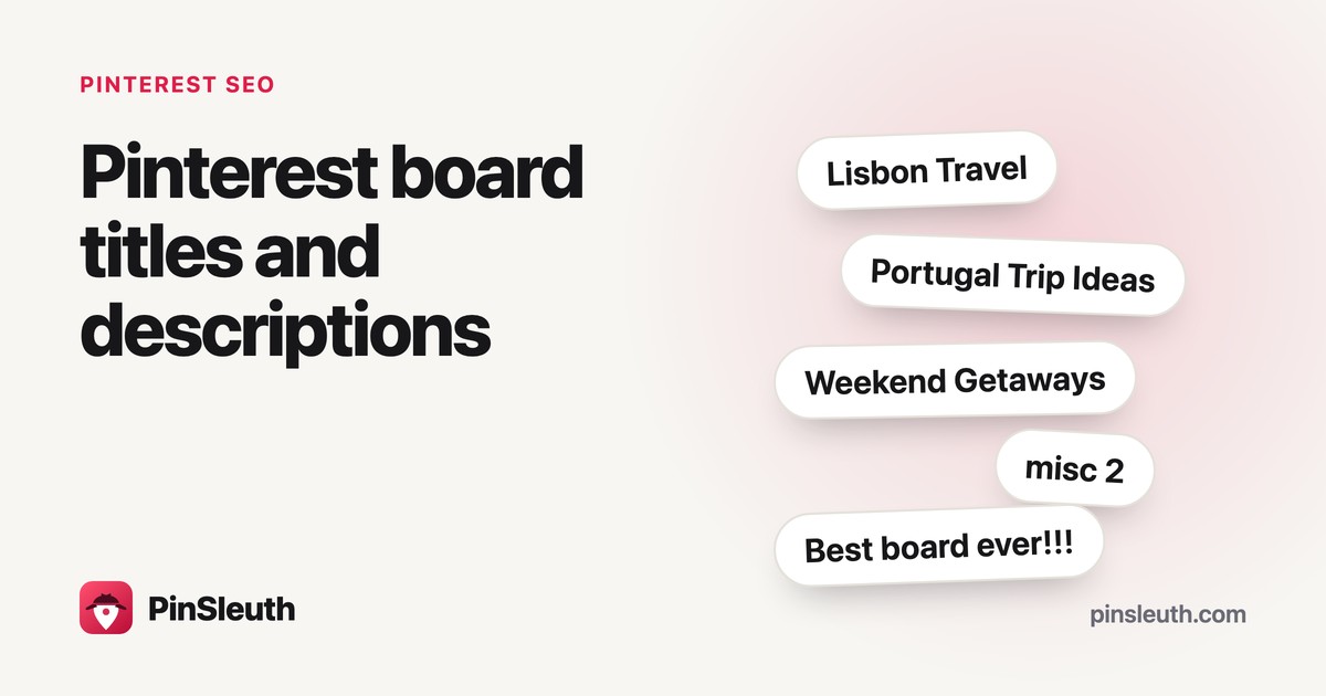 How to write Pinterest board titles and descriptions