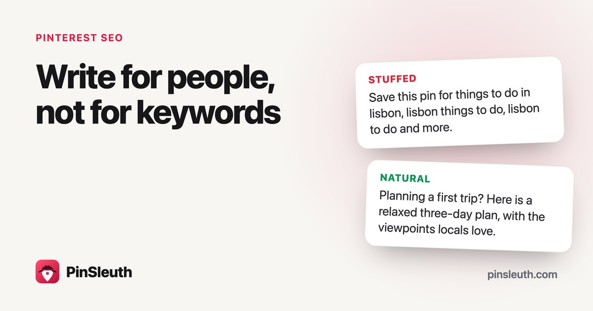 How to write Pinterest titles and descriptions without keyword stuffing