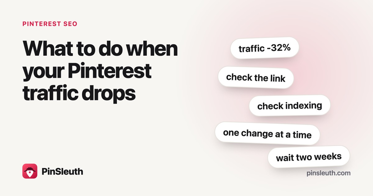 What to do when your Pinterest traffic drops